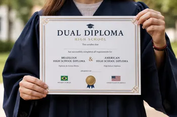 Imagem para o artigo Dupla diplomação Ensino Médio: como funciona o High School no Brasil?