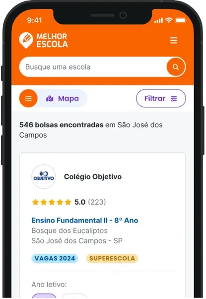 Imagem ilustrativa do site do Melhor Escola em um smartphone